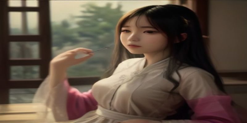 绿色清新自然风光中的女性轮廓，光线柔和温暖，传递健康与生命力的主题氛围